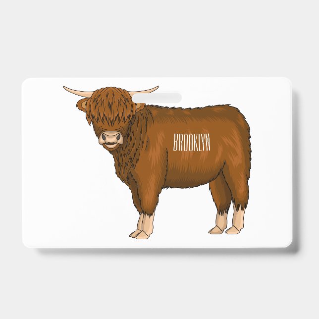 Hochland Cow Cartoon Ausweis (Vorderseite)
