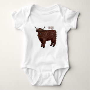 Hochland Cow Cartoon Baby Strampler