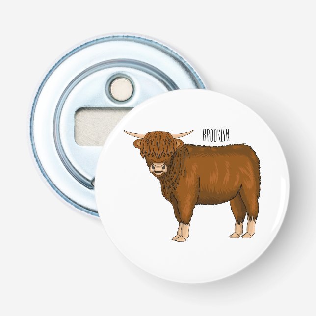 Hochland Cow Cartoon Flaschenöffner (Vorderseite)
