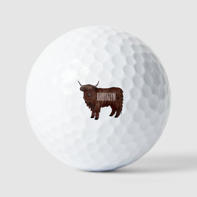 Hochland Cow Cartoon Golfball (Vorderseite)