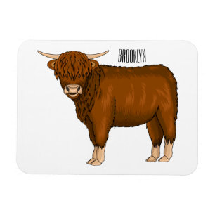 Hochland Cow Cartoon Magnet