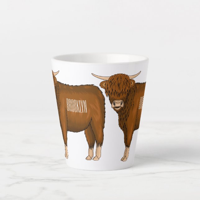 Hochland Cow Cartoon Milchtasse (Vorderseite)