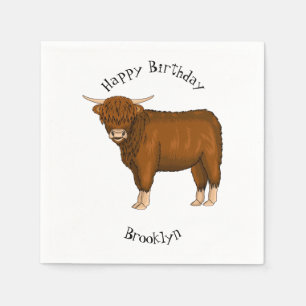 Hochland Cow Cartoon Serviette