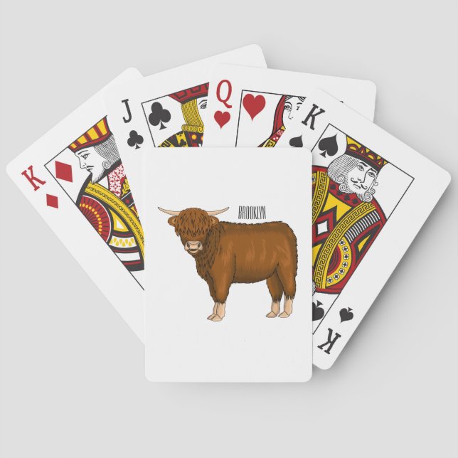 Hochland Cow Cartoon Spielkarten (Rückseite)