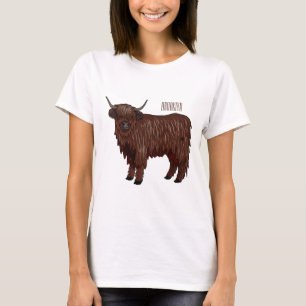 Hochland Cow Cartoon T-Shirt