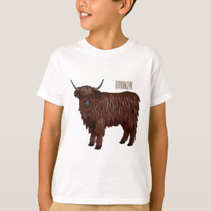 Hochland Cow Cartoon T-Shirt