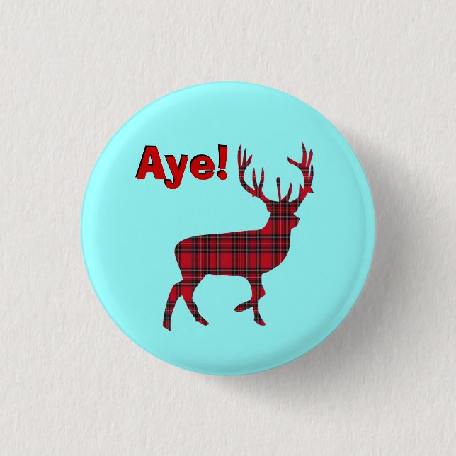 Hochland-Hirsch-schottische Unabhängigkeit Pinback Button (Vorderseite)