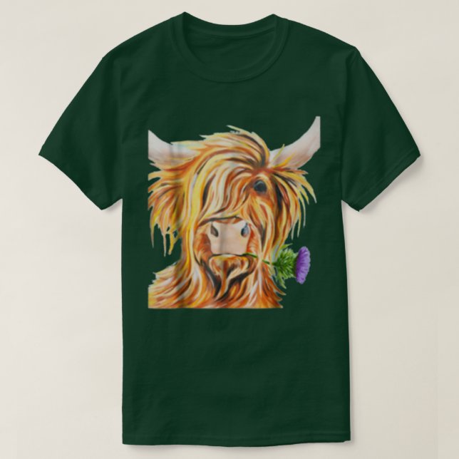 Hochland-Kuh-Bauer T-Shirt (Design vorne)