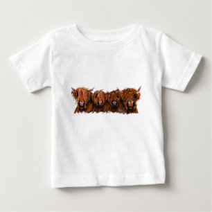 Hochland-Kuh-DruckSCoTTiSH 'die Ingwer-Nüsse ' Baby T-shirt