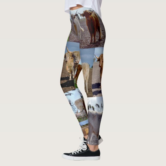 Hochland-Kuh-FotoCollage, Leggings (Links)