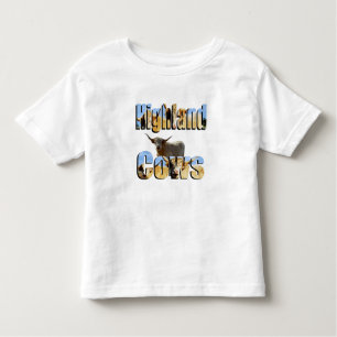 Hochland-Kuh-Logo und Hochland-Kuh Kleinkind T-shirt