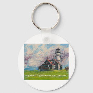 Hochland-Leuchtturm Cape Cod, MA Schlüsselanhänger