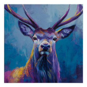 Hochland-Stag Mauer - Stag Poster