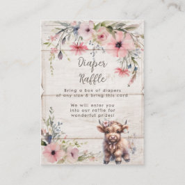 Hochlandkuh-Blütenblume Niedlich-Adorable-Windeln Begleitkarte