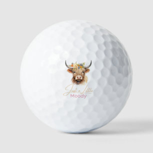 Hochlandkuh, einfach eine ein bisschen launische B Golfball