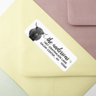 Hochlandkuh-Farm-Kalligrafie-Name