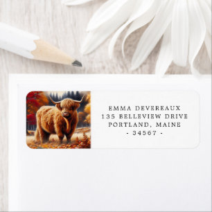 Hochlandkuh Herbstfarbe Rücksendeadresse