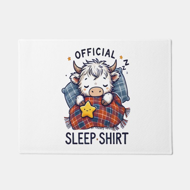 Hochlandkuh, Offizieller Schlaf Fußmatte (Vorderseite)