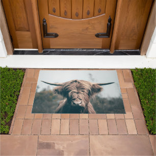 Hochlandkuh-Porträt Fußmatte
