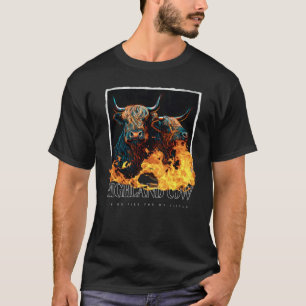 Hochlandkuh Schottisches Vieh Portrait 5 T-Shirt