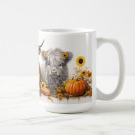 Hochlandkuh, Sonnenblumen Kaffeetasse
