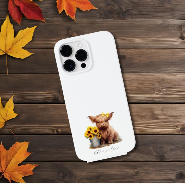 Hochlandkuh-Sonnenblumeneimer Case-Mate iPhone Hülle (Von Creator hochgeladen)