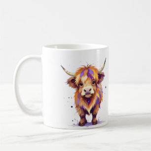 Hochlandkuh spielerisch Adorable Fun Animal Colorf Kaffeetasse