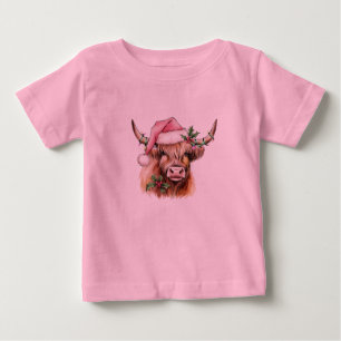 Hochlandkuh Weihnachten Baby T-shirt