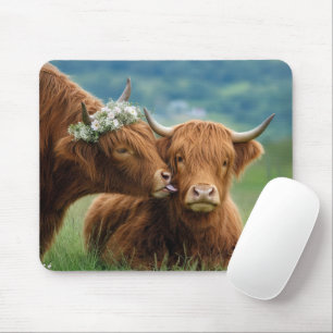 Hochlandkuh zeigt Zuneigung Mousepad