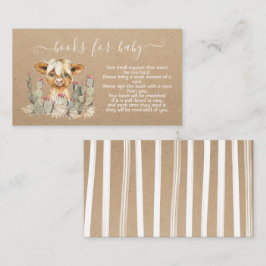 Hochlandkuhkaktusbücher für die Babyverschlusskart Begleitkarte