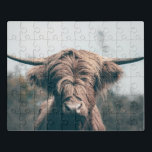 Hochlandkuhportrait Puzzle<br><div class="desc">Tierporträt Foto von majestätischen Hochlandkuh.</div>