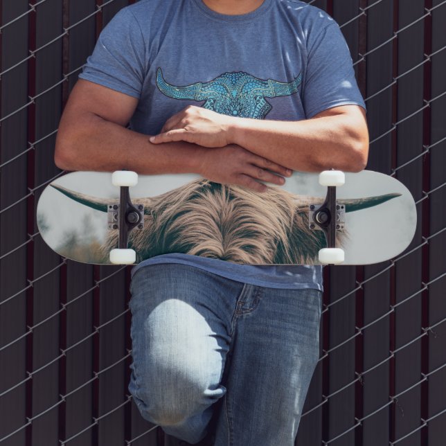 Hochlandkuhportrait Skateboard (Außenbereich 3)