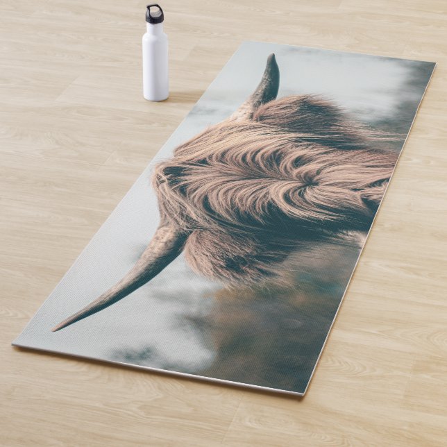 Hochlandkuhportrait Yogamatte (Beispiel)