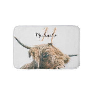 Hochlandportrait individuelle Name Badematte