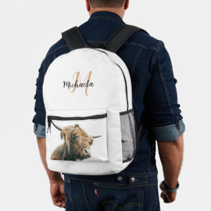 Hochlandportrait individuelle Name Bedruckter Rucksack
