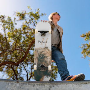 Hochlandportrait individuelle Name Skateboard