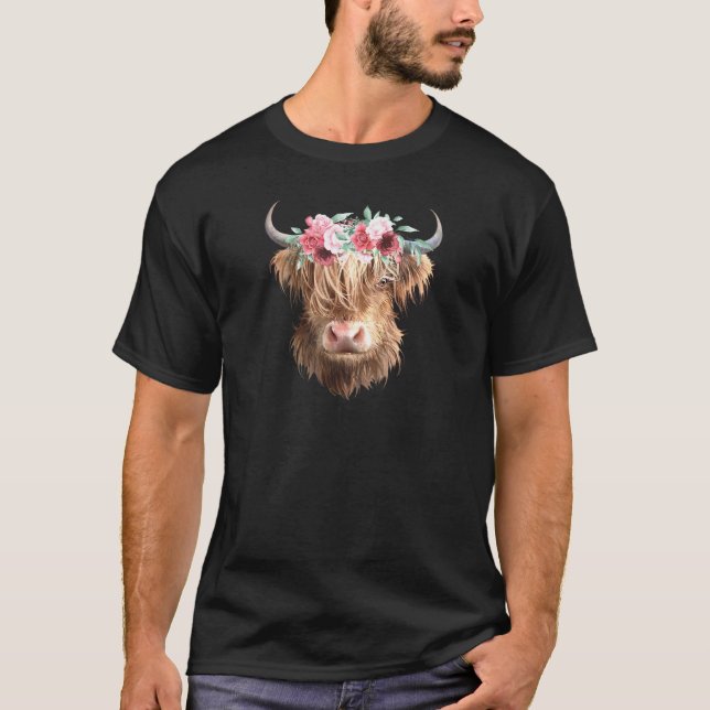 Hochlandrind-Malerei T-Shirt (Vorderseite)