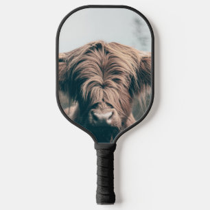 Hochlandrind-Porträt Pickleball Schläger