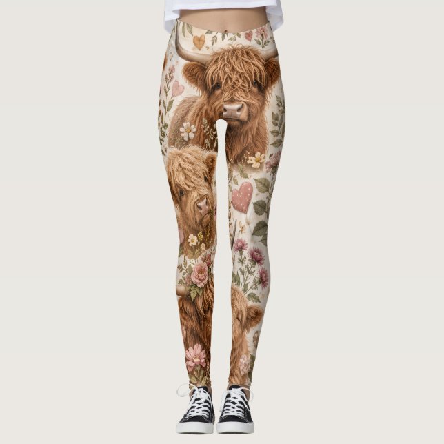 Hochlandrinder Leggings (Vorderseite)