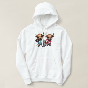 Hochlandrinder und Fußball Hoodie