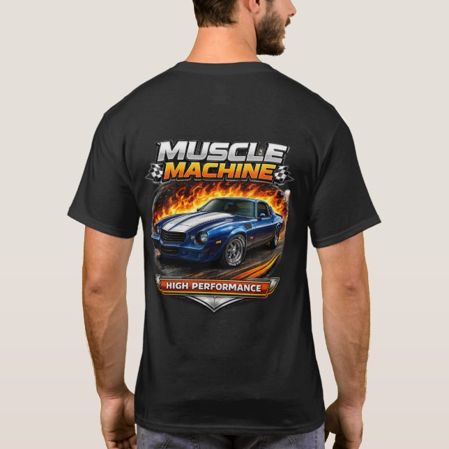 Hochleistungs-Oldtimer-Kunst T-Shirt (Rückseite)