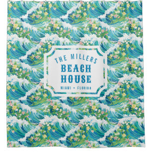 Hochleistungswellen   Beach House Duschvorhang