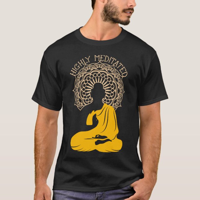 hochmeditiert| Yin Yang Buddha Geschenk T Shirt (Vorderseite)