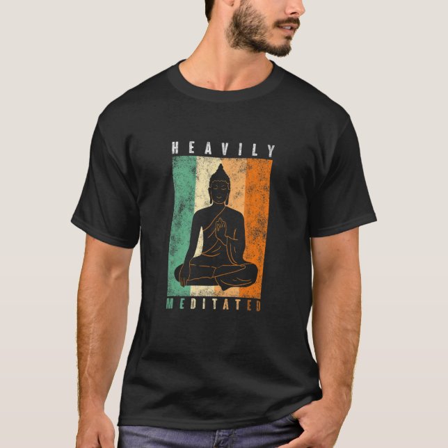Hochmeditierte Yoga-Pose T-Shirt (Vorderseite)