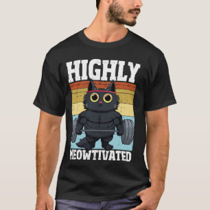 Hochmotivierte lustige Gym-Workout-Katze Motivatio T-Shirt