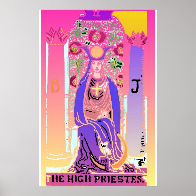 Hochpriester Lila rosa Tarot-Poster Poster (Vorne)