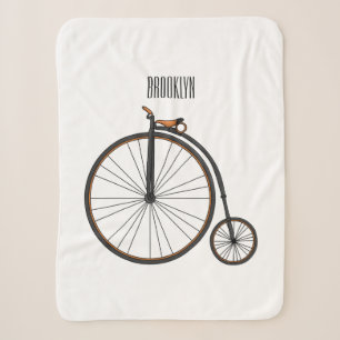 Hochrad Fahrrad Cartoon-Illustration Sherpadecke