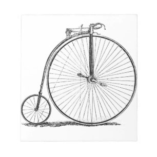 Hochrad Fahrrad Penny Farthing Notizblock