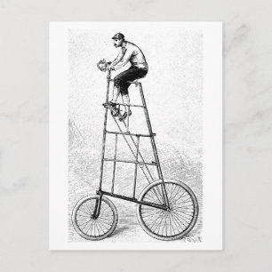 Hochrad Fahrrad Vintage-Radsport Postkarte