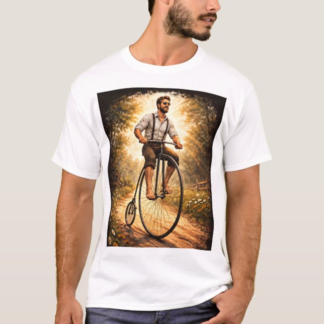 Hochrad Penny farthing T-Shirt (Vorderseite)